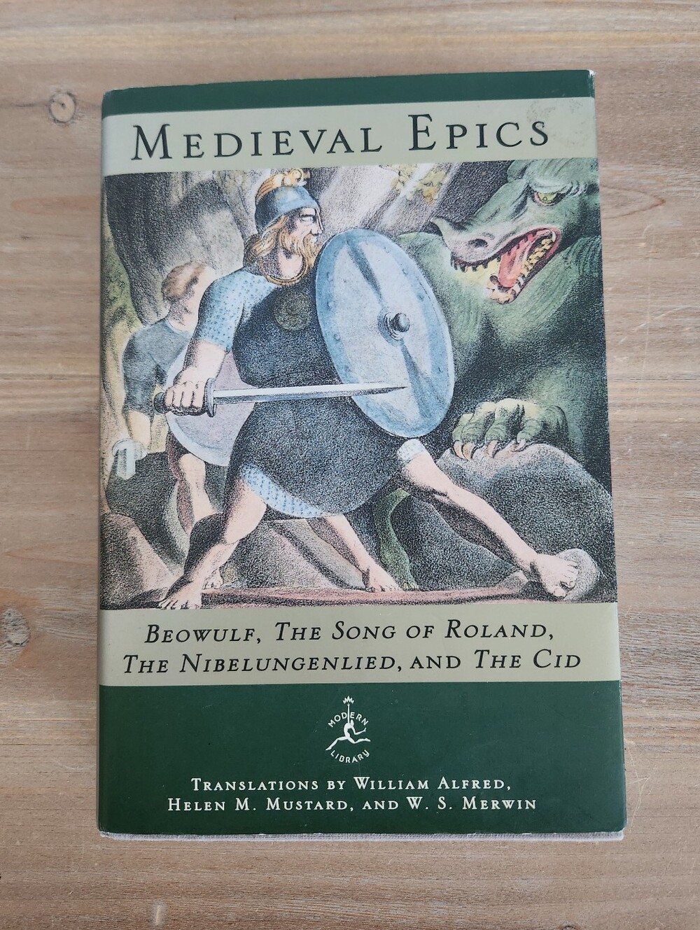 Medieval Epics Beowulf Song of Roland Nibelungenlied Cid Modern Library HC